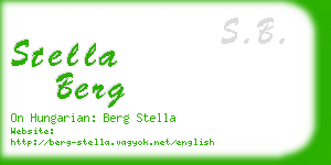 stella berg business card